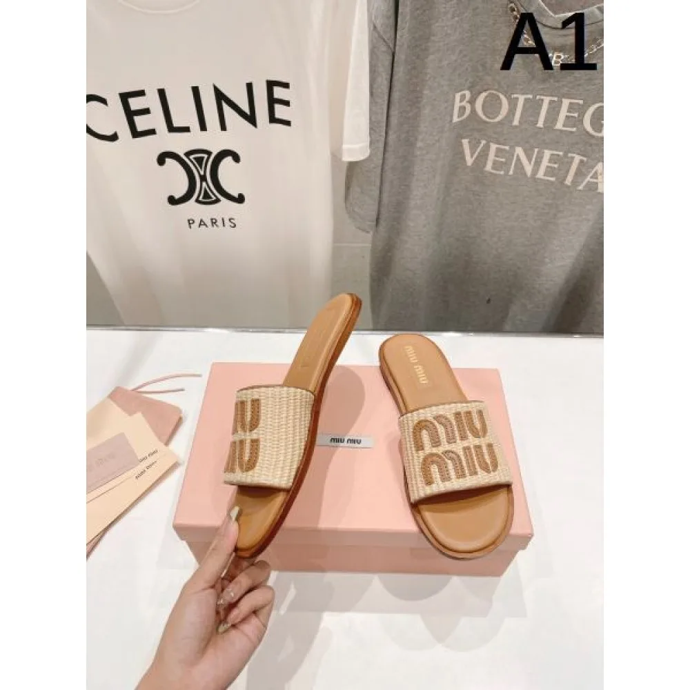 2026 超人気モデル入荷 MIU MIU ミュウミュウ レディーススリッパ 商品画像 1