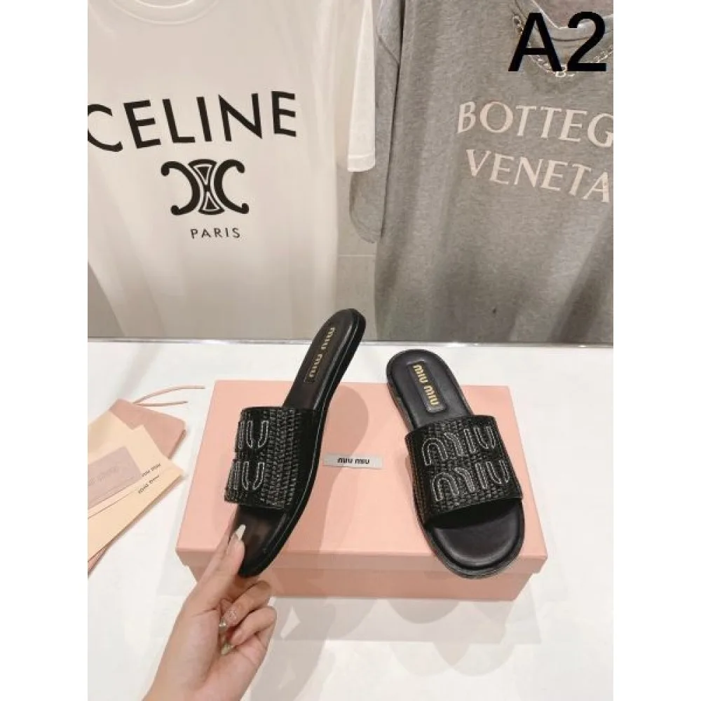 2026 超人気モデル入荷 MIU MIU ミュウミュウ レディーススリッパ 商品画像 2