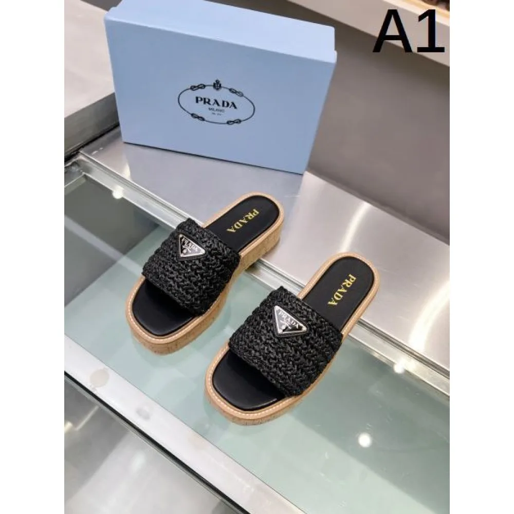 2026 抜け感のあるスタイルが完成 PRADA プラダ レディーススリッパ 商品画像 1