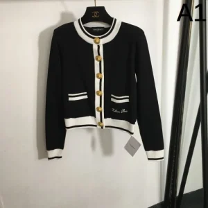 BALMAIN バルマン ニットカーディガン 2024FW キレイ色チェック秋冬 商品画像 1