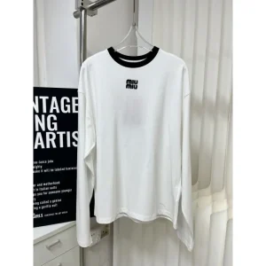 2026 長袖Tシャツ MIU MIU ミュウミュウ 現品各色1点限り 商品画像 1