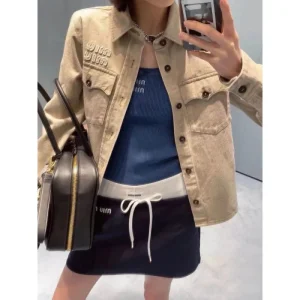 MIU MIU ミュウミュウ デニムシャツ 2024FW 秋冬最新作完売必至 商品画像 1