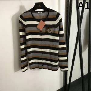 MIU MIU ミュウミュウ ニットカーディガン 2024FW すぐお届け秋冬新作 商品画像 1