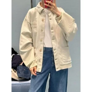 MIU MIU ミュウミュウ デニムシャツ 2024FW 秋季大人気アイテム 商品画像 1