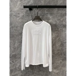 MIU MIU ミュウミュウ 長袖Tシャツ 2024FW 気になるアイテム人気 商品画像 1