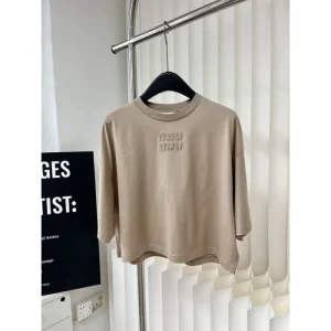 2026 半袖Tシャツ MIU MIU ミュウミュウ 春夏期間大活躍 商品画像 1