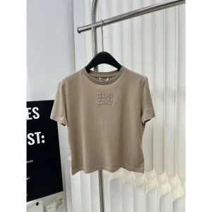 2026 半袖Tシャツ MIU MIU ミュウミュウ 春夏の新作登場 商品画像 1