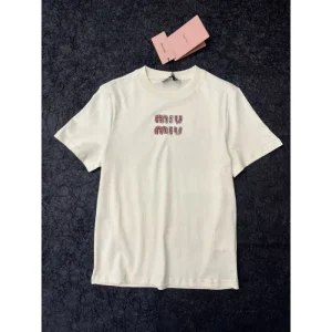 2026 半袖Tシャツ MIU MIU ミュウミュウ お洒落スタイル 商品画像 1