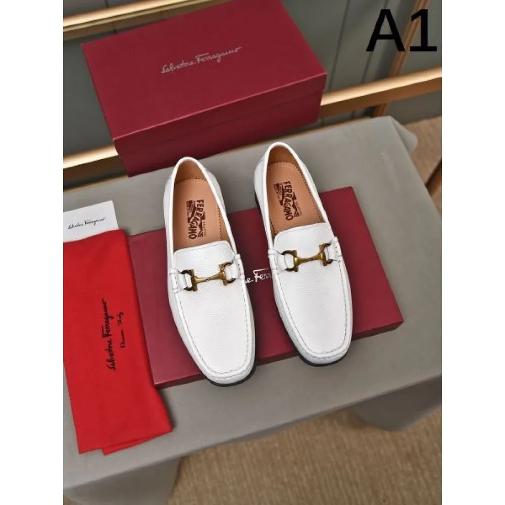 2024FW メンズ用 ビジネスシューズ FERRAGAMO サルヴァトーレ フェラガモ ロゴが素敵 商品画像 1