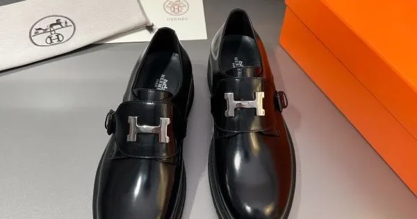 HERMES エルメス 人気モデルの夏季新作 2026 メンズ用 ビジネスシューズ 商品画像 11