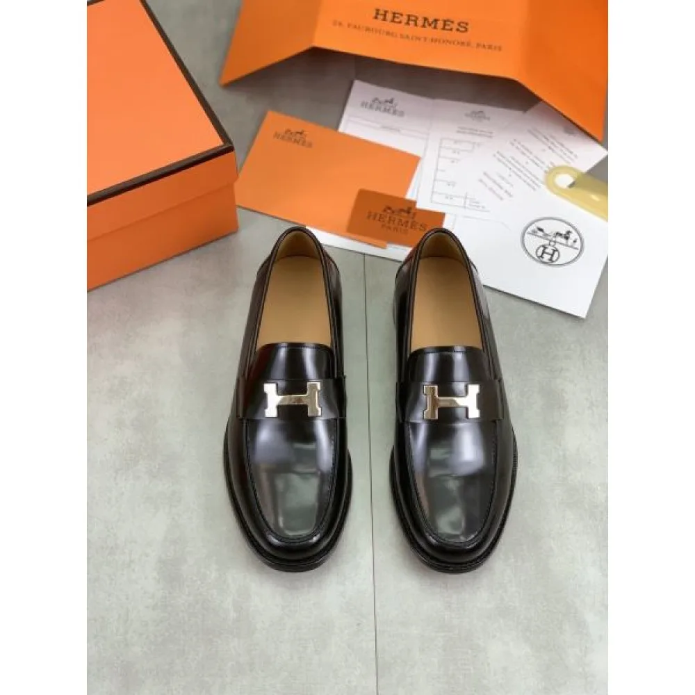 HERMES エルメス ビンテージ感のある 2026 メンズ用 ビジネスシューズ 商品画像 4