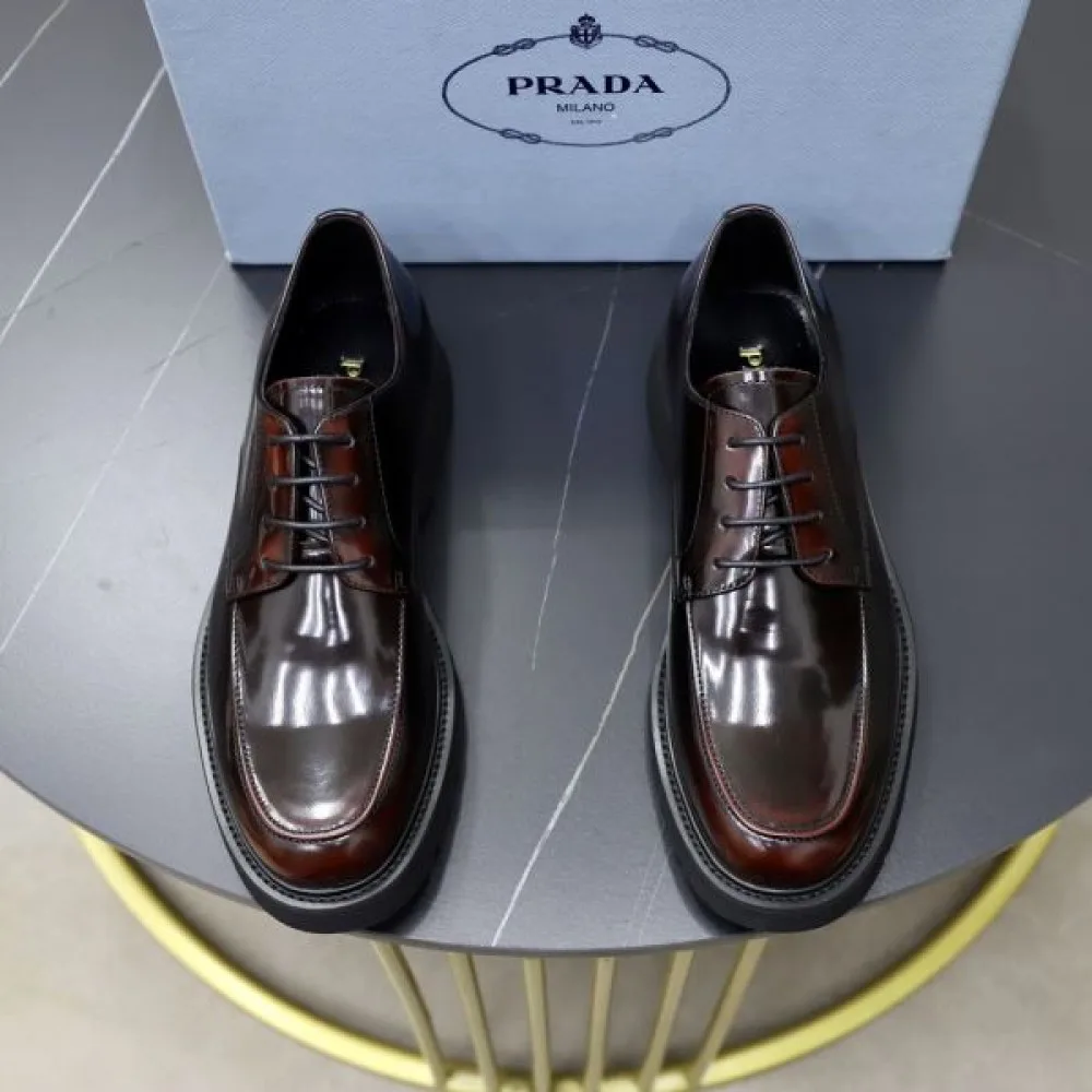 PRADA プラダ 見た目以上のかっこいい 2026 メンズ用 ビジネスシューズ 商品画像 4