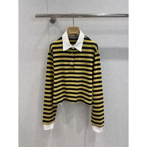MIU MIU ミュウミュウ 長袖Tシャツ 2025秋冬新作 抜群のブランドプリントデザイン 商品画像 1