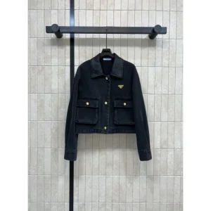 PRADA プラダ デニムジャケット 2025秋冬新作 着回し力抜群のシンプルデザイン 商品画像 1
