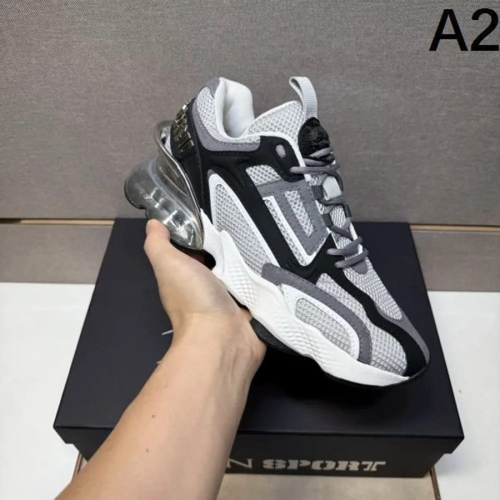 2025秋冬新作 PHILIPP PLEIN フィリッププレイン メンズ スニーカー 大人の魅力漂う上品な質感 商品画像 2