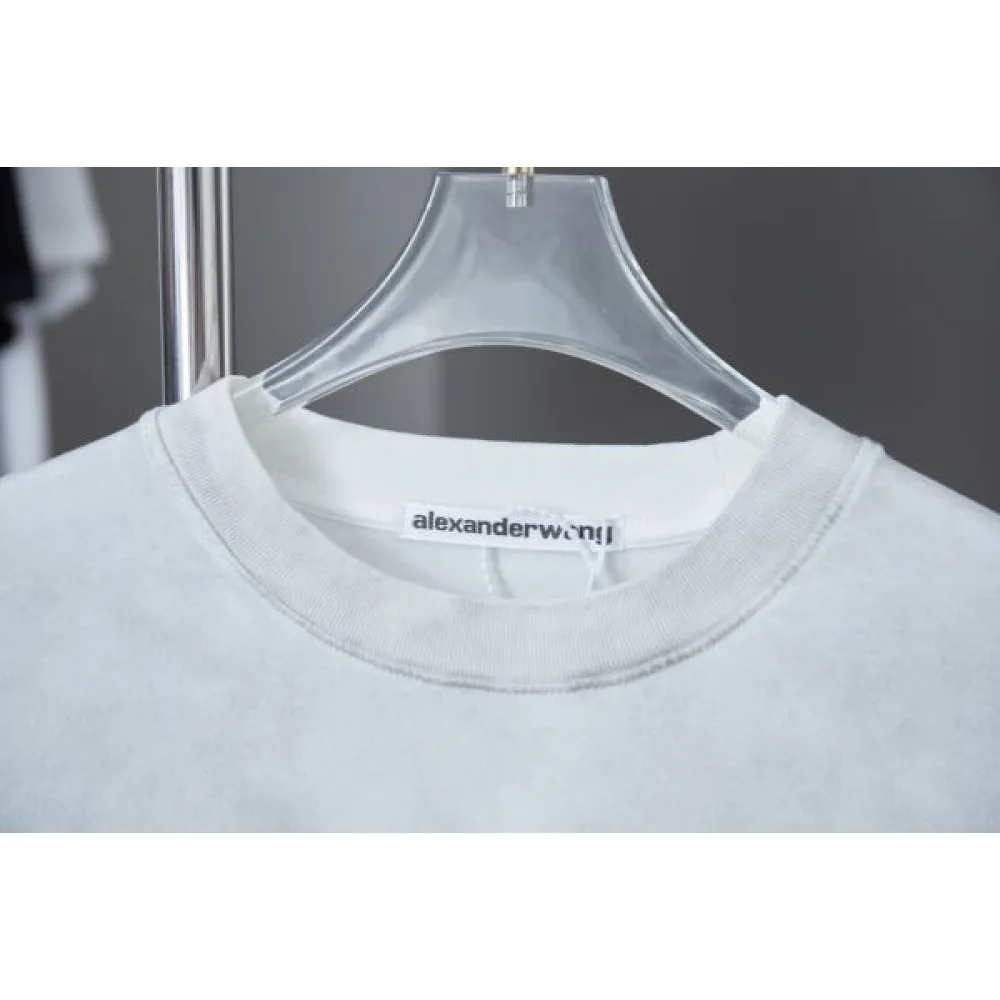 2025SS ALEXANDER WANG アレキサンダーワン 高級ロゴ刺繍 半袖Tシャツ 人気ストリート風カジュアルトップス 商品画像 6