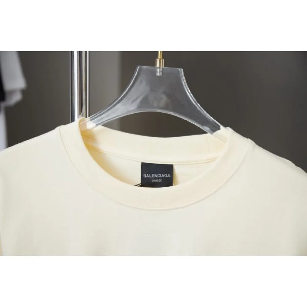 2025SS BALENCIAGA バレンシアガ 芸能人愛用モノクロデザイン 半袖Tシャツ ハイブランド風ストリートスタイル 商品画像 4