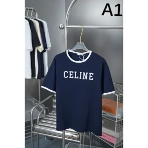 2025SS CELINE セリーヌ ブランドロゴ刺繍 半袖Tシャツ ミニマルデザイン大人の上品スタイル 商品画像 1