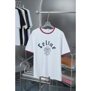 2025SS CELINE セリーヌ 芸能人風モノトーン 半袖Tシャツ エレガントカジュアルコーデ 商品画像 1