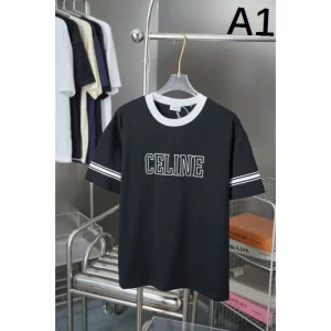 2025SS CELINE セリーヌ モード感溢れるロゴ 半袖Tシャツ 高級感のある都会派スタイル 商品画像 1