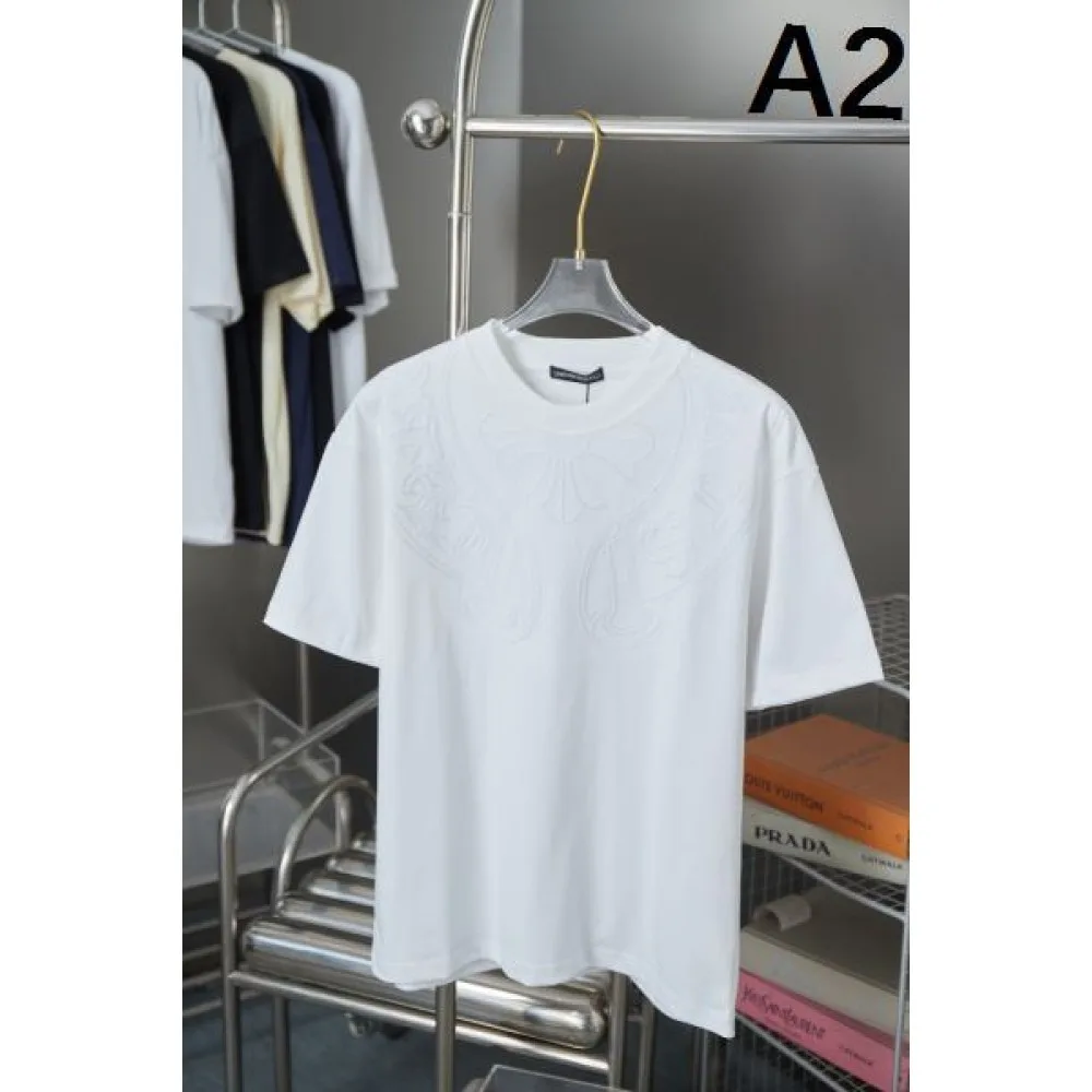 2025SS CHROME HEARTS クロムハーツ 人気シルバー調デザイン 半袖Tシャツ バイカースタイルに最適 商品画像 2