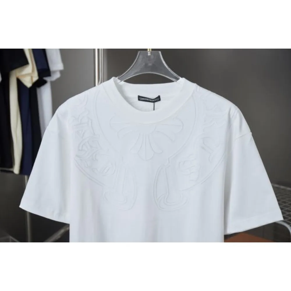 2025SS CHROME HEARTS クロムハーツ 人気シルバー調デザイン 半袖Tシャツ バイカースタイルに最適 商品画像 4