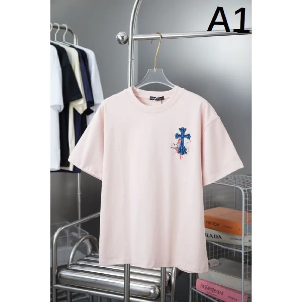 2025SS CHROME HEARTS クロムハーツ モノトーンクロスロゴ 半袖Tシャツ 人気再燃アイテム 商品画像 1