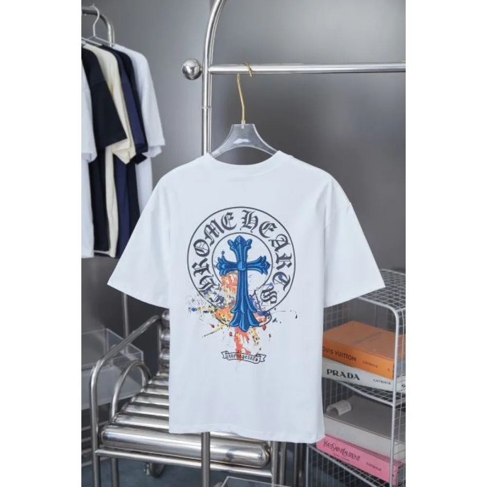2025SS CHROME HEARTS クロムハーツ モノトーンクロスロゴ 半袖Tシャツ 人気再燃アイテム 商品画像 4