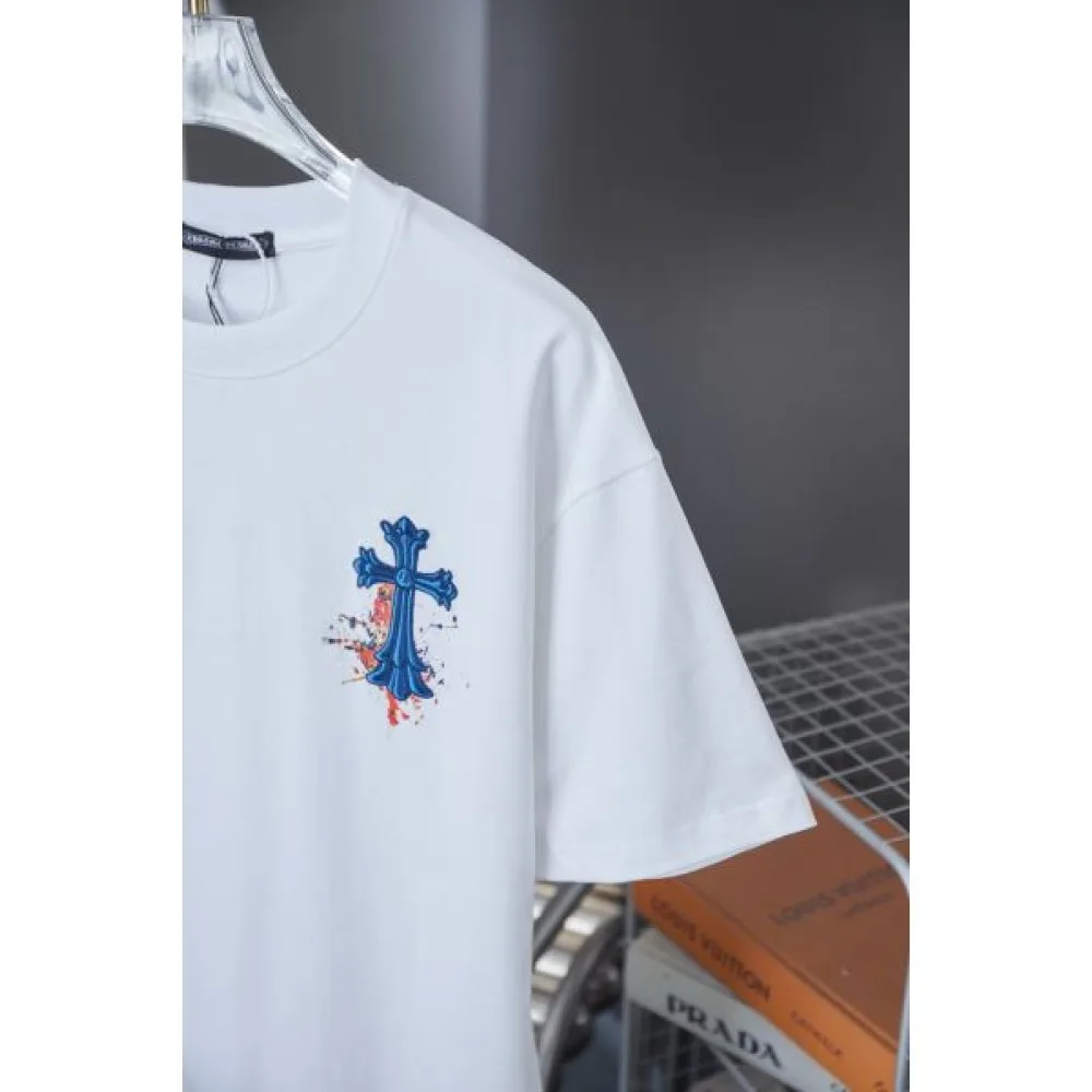 2025SS CHROME HEARTS クロムハーツ モノトーンクロスロゴ 半袖Tシャツ 人気再燃アイテム 商品画像 6