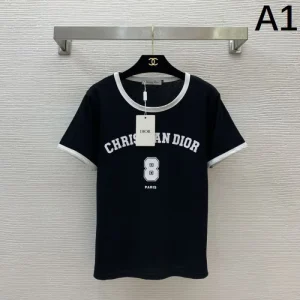 ディオール (DIOR) 2025SS新作 コットンピケ 半袖Tシャツ リゾートコレクション 商品画像 1