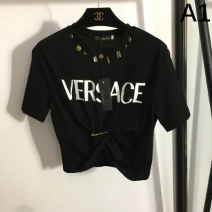 ヴェルサーチェ (VERSACE) 2025SS新作 メドゥーサロゴ 半袖Tシャツ 販売開始 商品画像 1