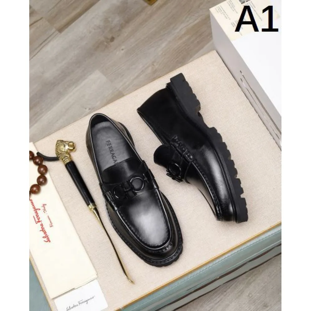 FERRAGAMO サルヴァトーレ フェラガモ 2025SS 完売必至 メンズ用 ビジネスシューズ 商品画像 1