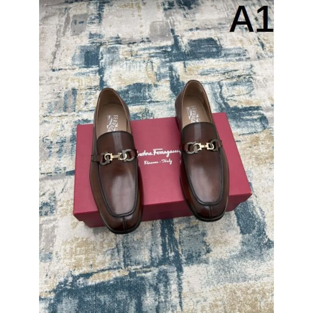 2025秋冬新作 FERRAGAMO サルヴァトーレ フェラガモ メンズ用 ビジネスシューズ 高評価続出の新作 商品画像 1