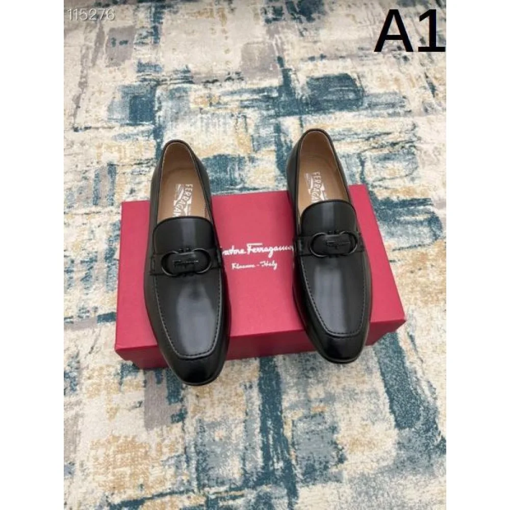 2025秋冬新作 FERRAGAMO サルヴァトーレ フェラガモ メンズ用 ビジネスシューズ トレンド感ある都会的スタイル 商品画像 1