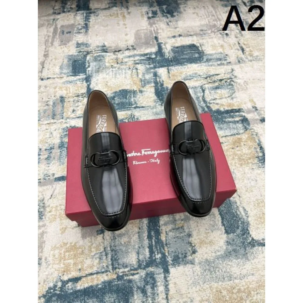 2025秋冬新作 FERRAGAMO サルヴァトーレ フェラガモ メンズ用 ビジネスシューズ トレンド感ある都会的スタイル 商品画像 2