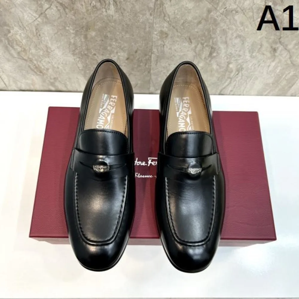 2025秋冬新作 FERRAGAMO サルヴァトーレ フェラガモ メンズ用 ビジネスシューズ 希少な新作限定モデル 商品画像 1