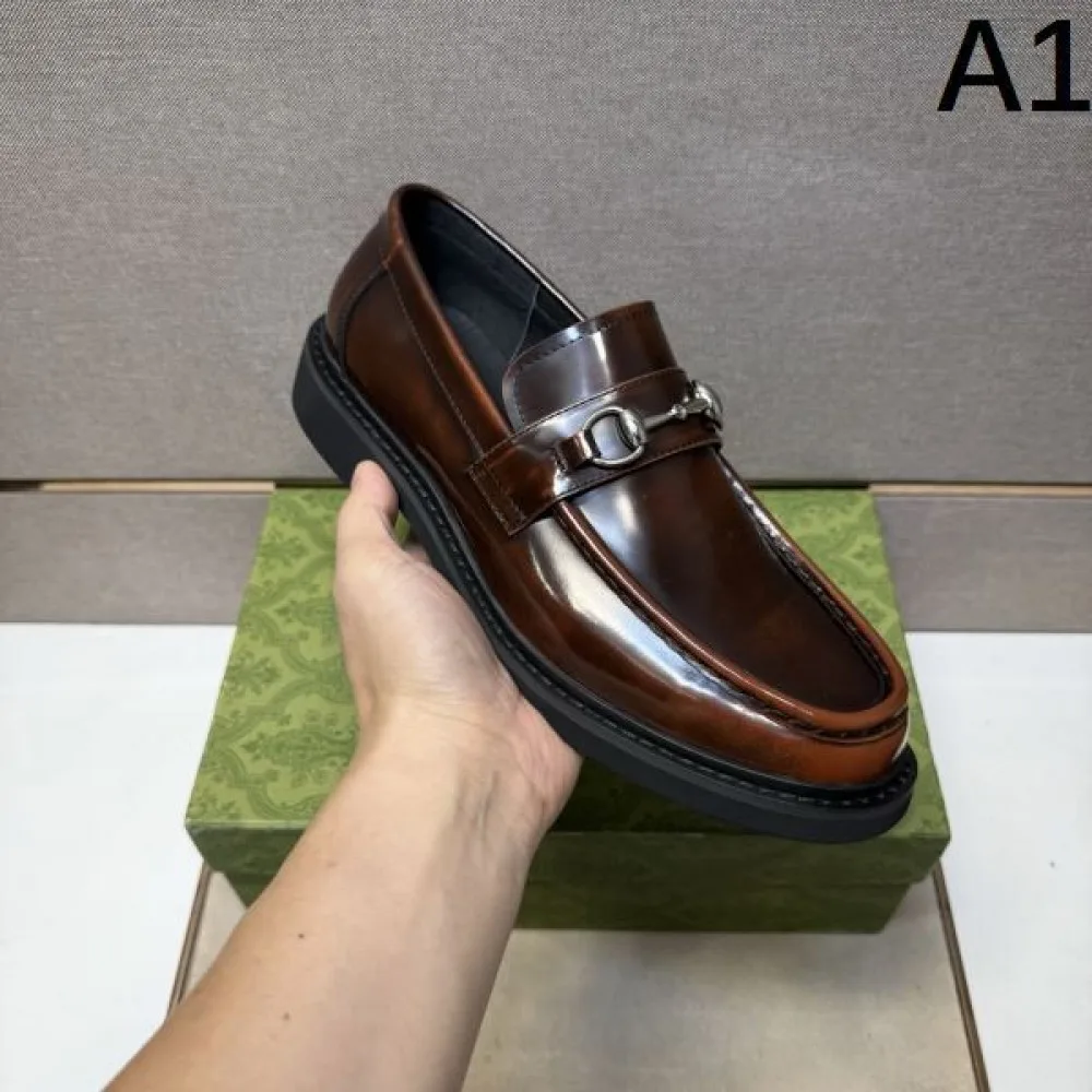 2025秋冬新作 GUCCI グッチ メンズ用 ビジネスシューズ 定番人気のベストセラー 商品画像 1