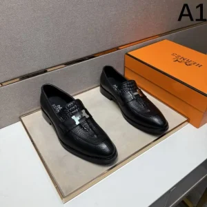 2025秋冬新作 HERMES エルメス メンズ用 ビジネスシューズ 清潔感ある上品スタイル 商品画像 1