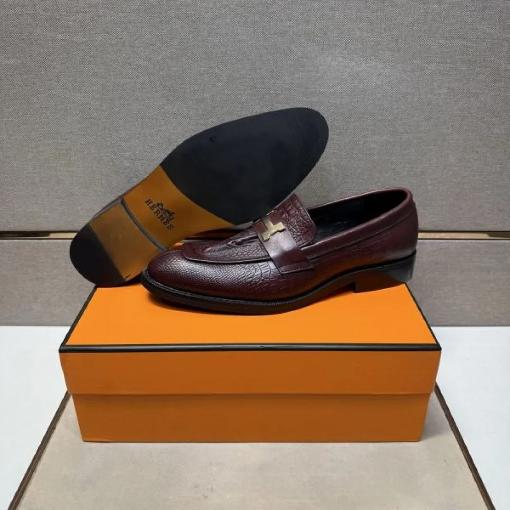 2025秋冬新作 HERMES エルメス メンズ用 ビジネスシューズ 清潔感ある上品スタイル 商品画像 8