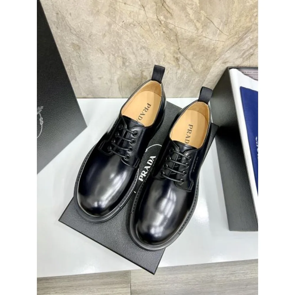 PRADA プラダ 2025SS 大人の色気を印象に メンズ用 ビジネスシューズ 商品画像 3