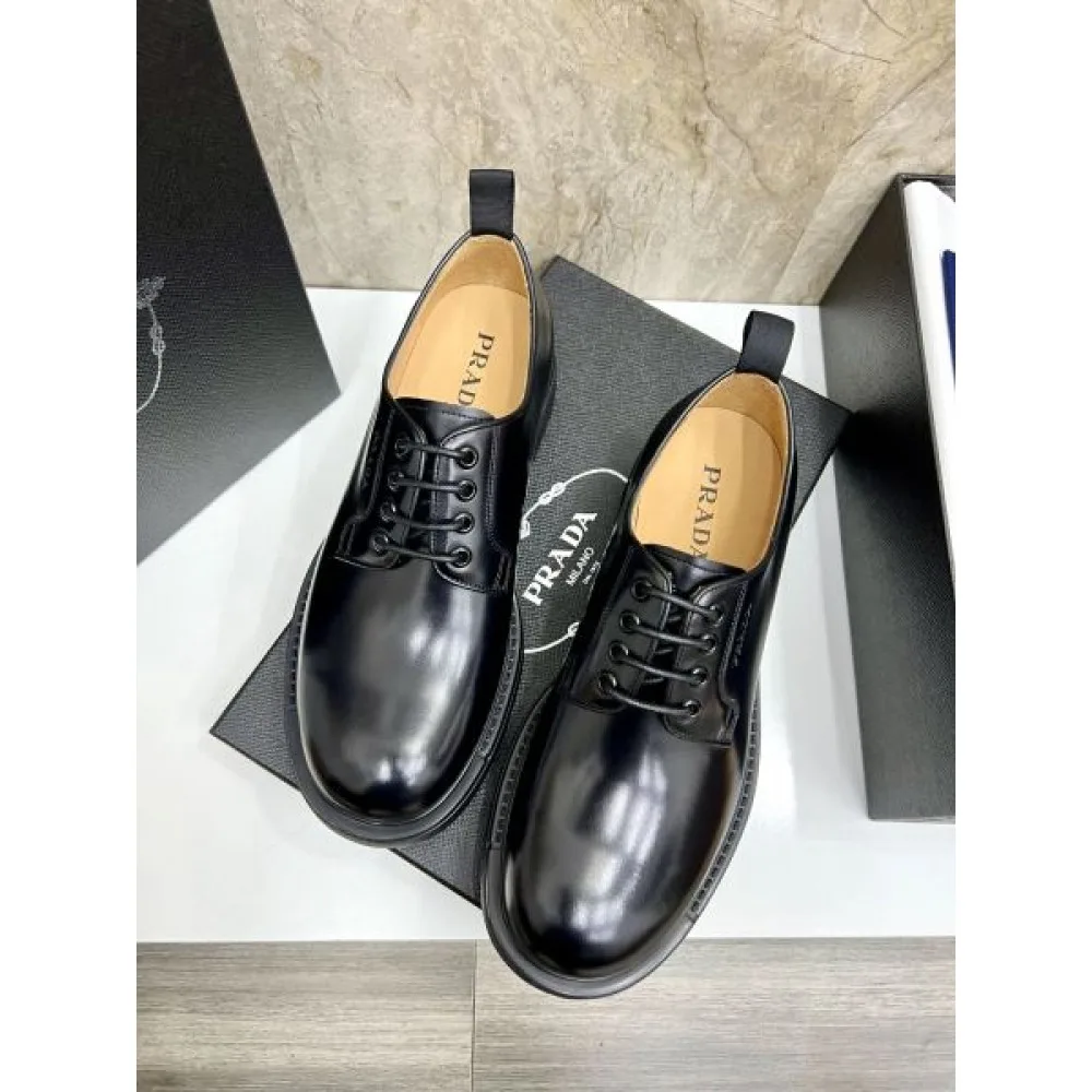 PRADA プラダ 2025SS 大人の色気を印象に メンズ用 ビジネスシューズ 商品画像 5