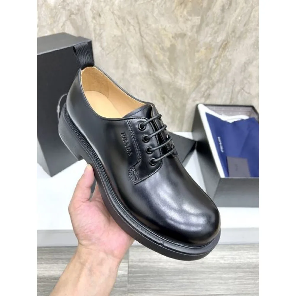 PRADA プラダ 2025SS 大人の色気を印象に メンズ用 ビジネスシューズ 商品画像 7