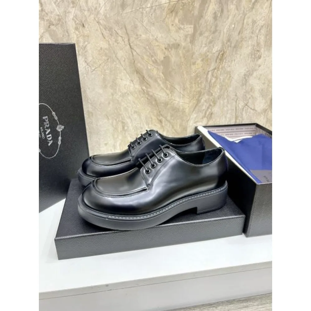 PRADA プラダ 2025SS 大人っぽいデザイン メンズ用 ビジネスシューズ 商品画像 2