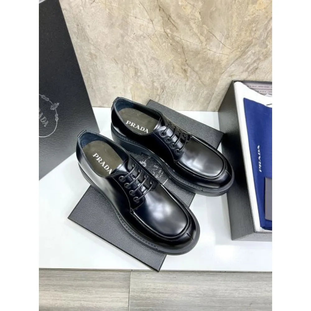 PRADA プラダ 2025SS 大人っぽいデザイン メンズ用 ビジネスシューズ 商品画像 4