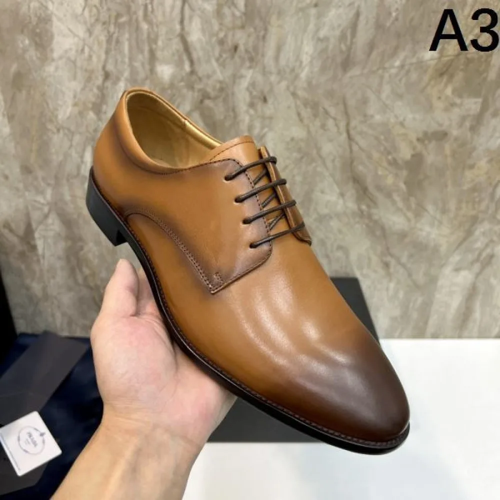 2025秋冬新作 PRADA プラダ メンズ用 ビジネスシューズ 各色残りわずかの限定品 商品画像 3