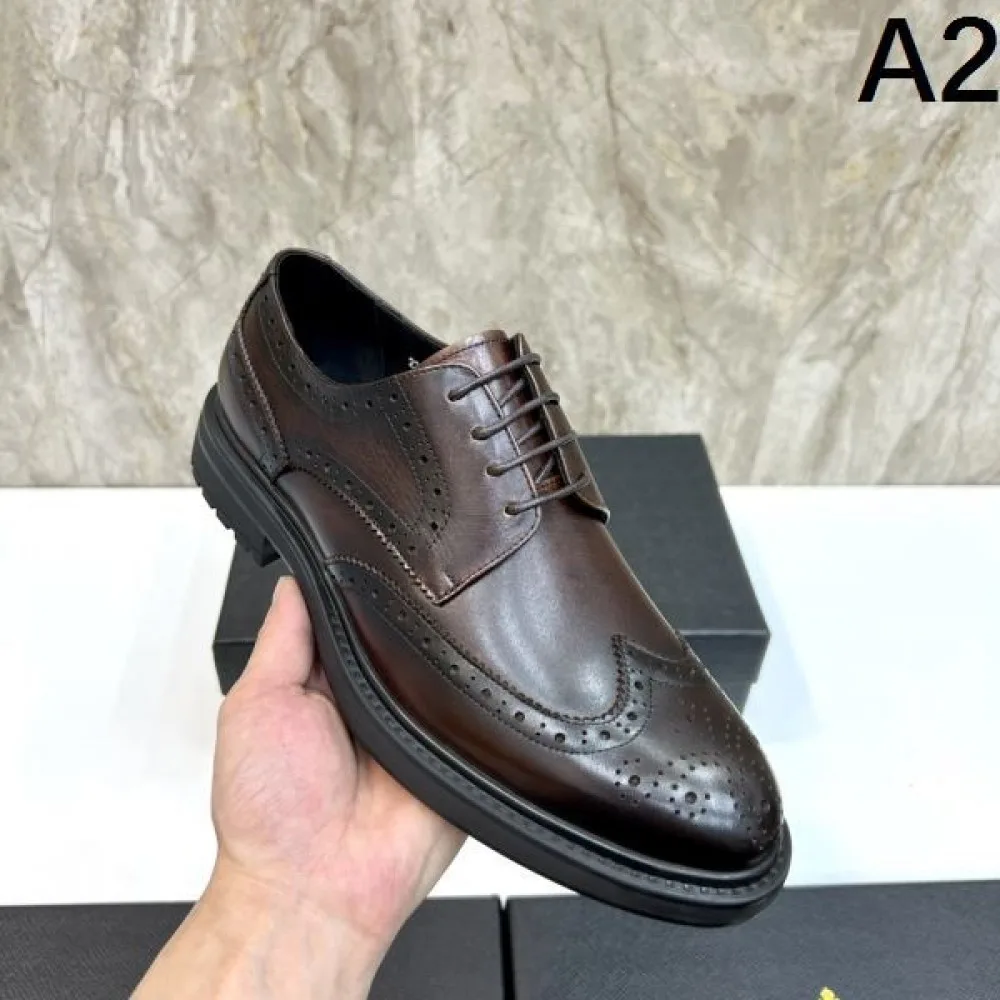 2025秋冬新作 PRADA プラダ メンズ用 ビジネスシューズ 冬に映えるスタイリッシュな一足 商品画像 2