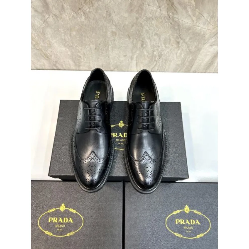2025秋冬新作 PRADA プラダ メンズ用 ビジネスシューズ 冬に映えるスタイリッシュな一足 商品画像 4