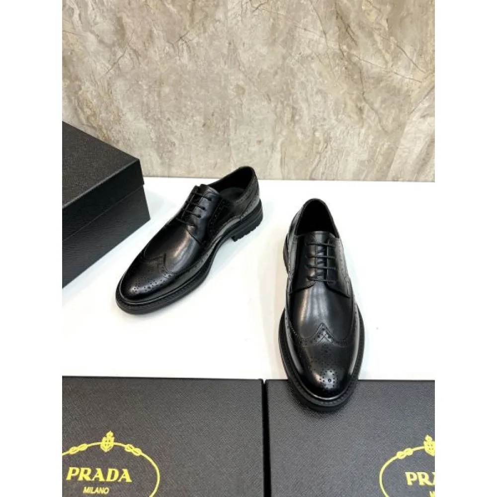 2025秋冬新作 PRADA プラダ メンズ用 ビジネスシューズ 冬に映えるスタイリッシュな一足 商品画像 5