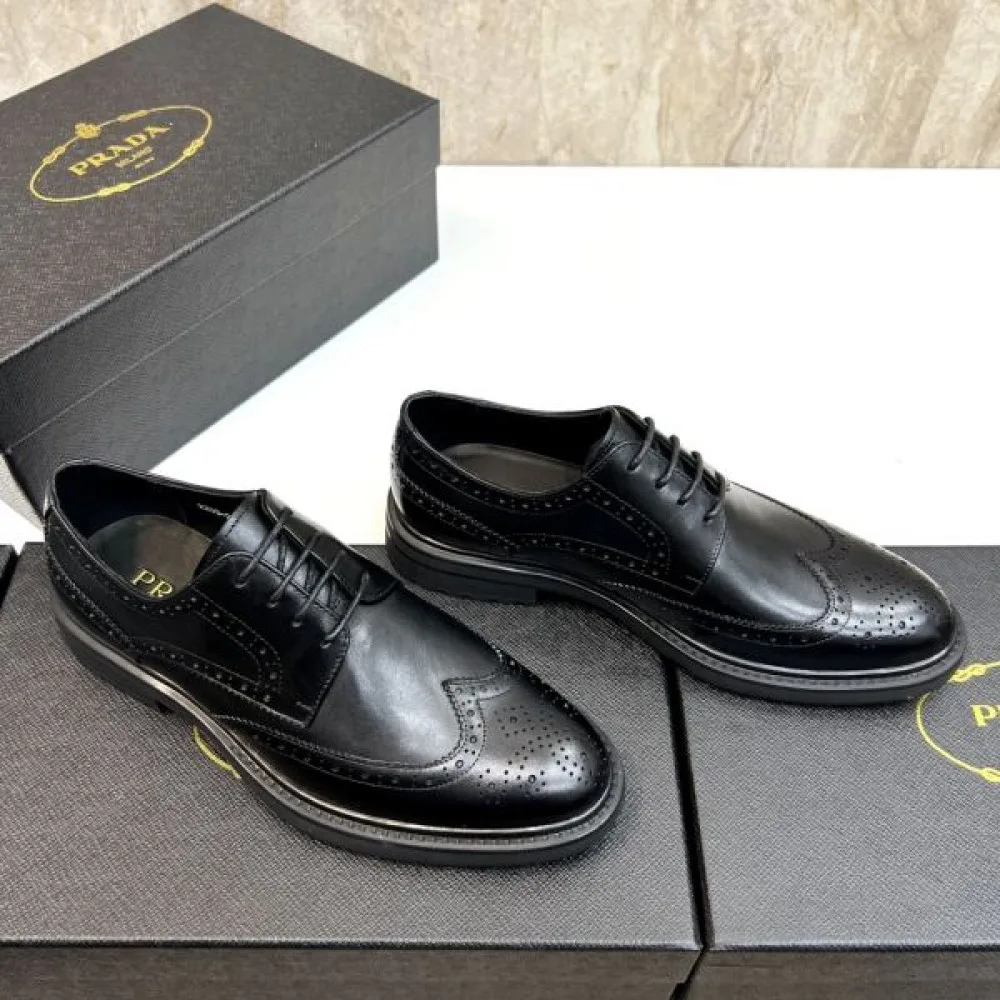 2025秋冬新作 PRADA プラダ メンズ用 ビジネスシューズ 冬に映えるスタイリッシュな一足 商品画像 6