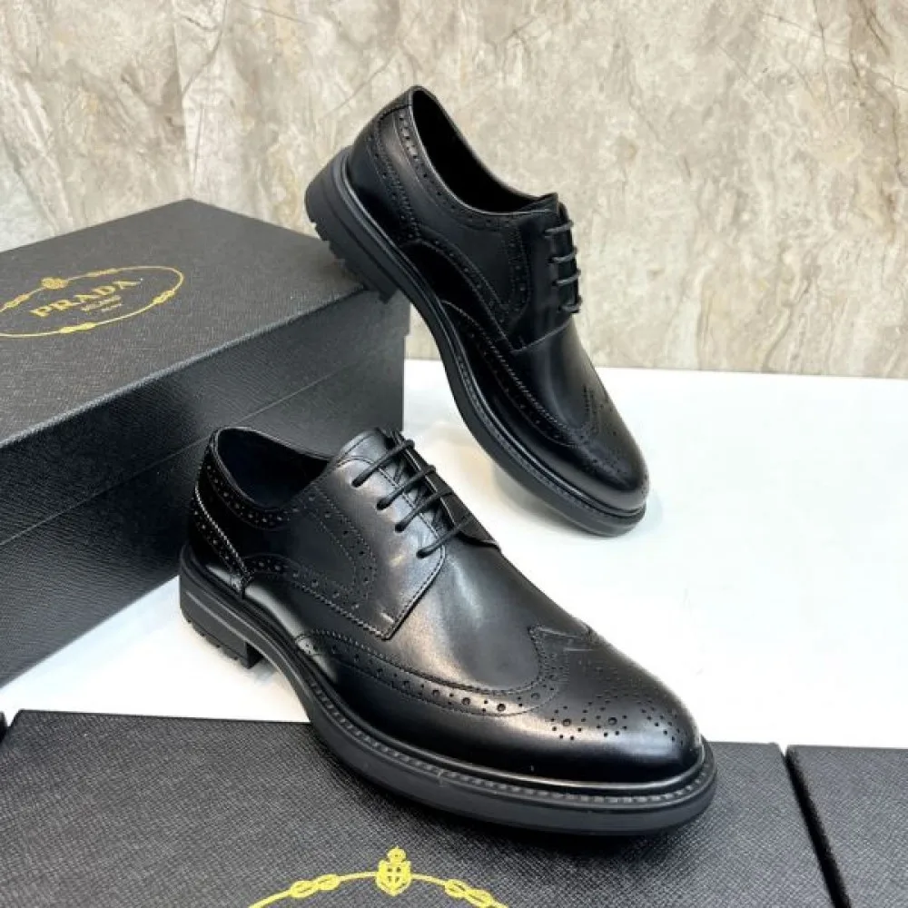 2025秋冬新作 PRADA プラダ メンズ用 ビジネスシューズ 冬に映えるスタイリッシュな一足 商品画像 7